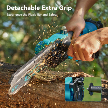 Mini Chainsaw Cordless, 8 Inch & 6 Inch Electric Chainsaw Battery Powered, 1000W Brushless Handheld Power Chain Saw with 2 Batteries, Small Tree Saw for Branch Trimming Wood Cutting