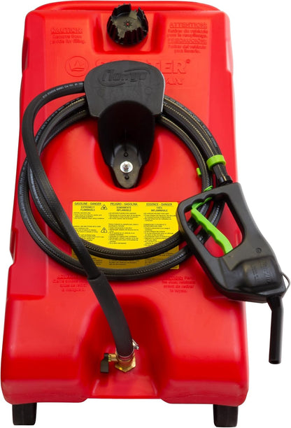 Scepter Duramax Flo ’N Go 14 Gallon Gas Caddy, 53 Liter Fuel Tank, Red