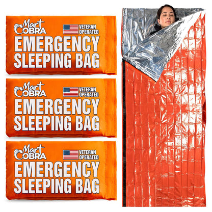 Emergency Sleeping Bag for Survival Gear and Supplies Life Bivy Sack Waterproof Mylar Emergency Blankets for Survival Kit Car Camping Gear Hiking Tac Bivvy Go Bags Supplies Sleep Sacks Shelter
