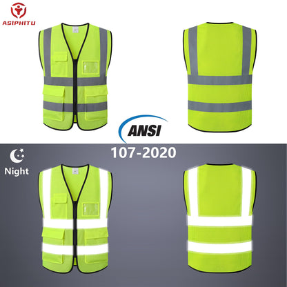 Reflective Safety Vest for Men Women Construction Vest ANSI Standard AP1