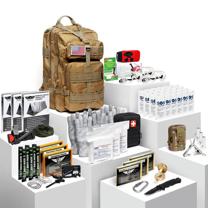 EVERLIT 72-Hour Emergency Bug Out Bag Survival Kit for Earthquakes, Hurricanes & Floods