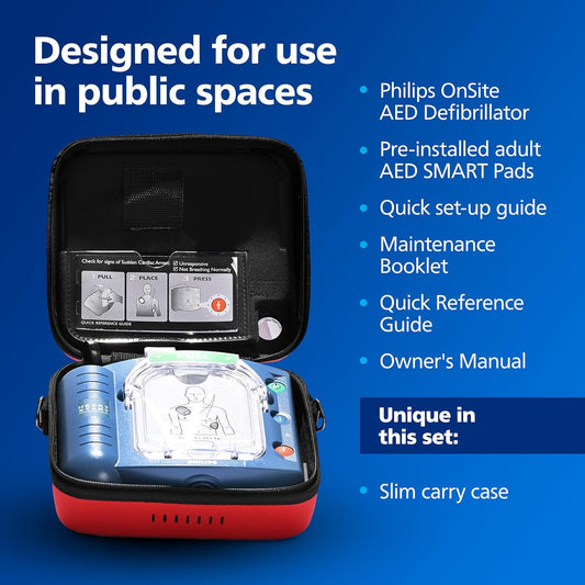 Philips HeartStart OnSite AED Defibrillator, Slim Carry Case M5066A-C02