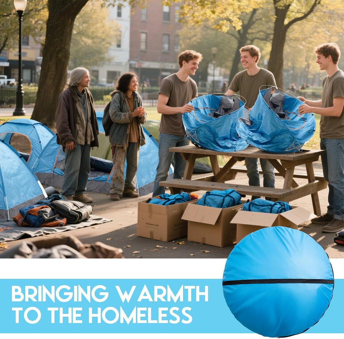Bulk Pop-Up Camping Tents, 5, 10 or 15 Pack
