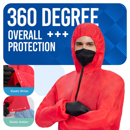Medtecs Disposable Coverall Suits, Medical Protective PPE, 6 Sizes