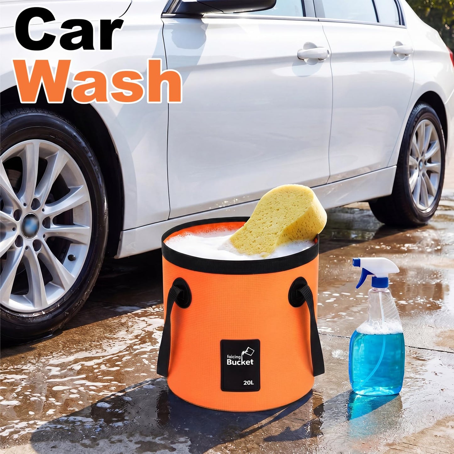 3 Gallon 4 Pack Collapsible Bucket, Foldable Water Bucket with Handles, Portable Camping Buckets for Fishing, Hiking, Cleaning, Outdoor & Travel Use (Multicolor)