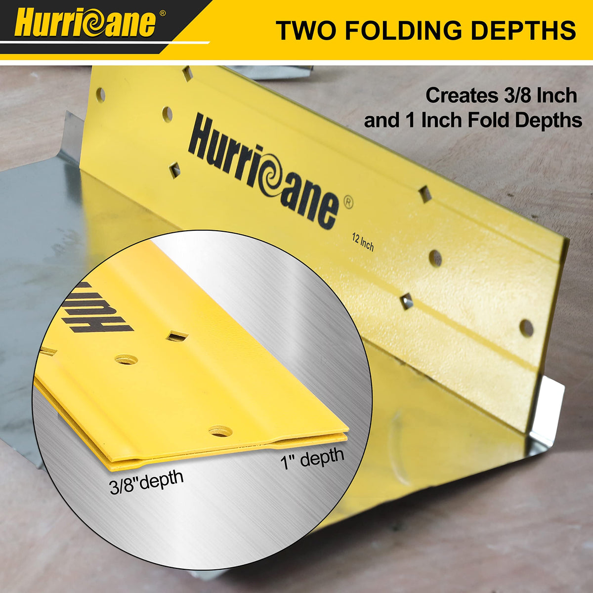 HURRICANE 18-Inch Sheet-Metal Folding Tool, HVAC Metal Seamer with 3/8- & 1-Inch Folds