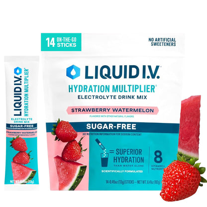 Liquid I.V. Sugar Free Electrolytes, Strawberry Watermelon, 14 Count