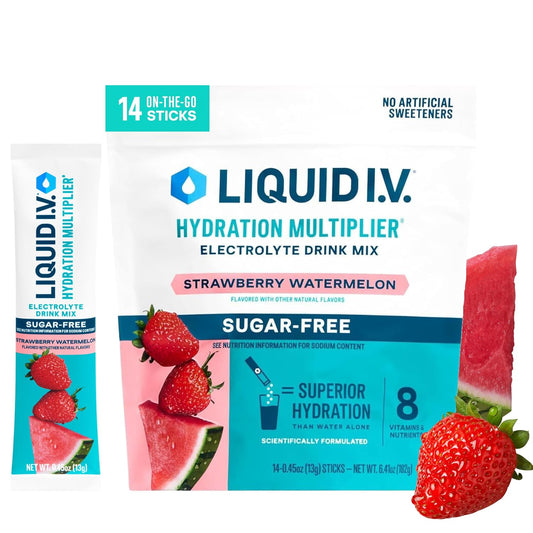 Liquid I.V. Sugar Free Electrolytes, Strawberry Watermelon, 14 Count