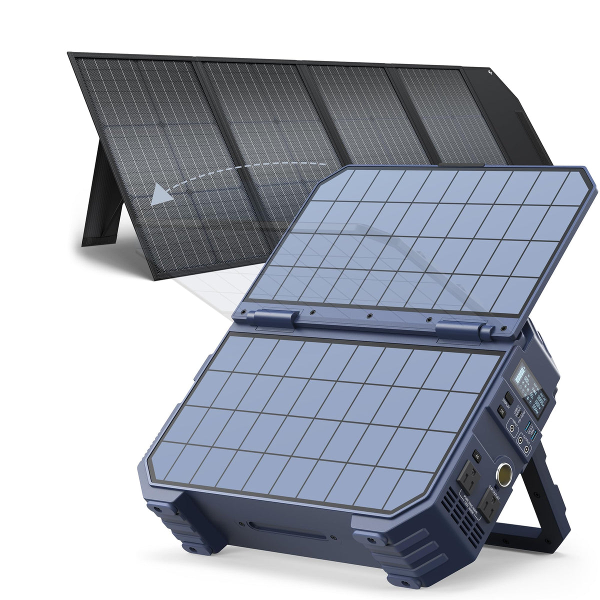 BLAVOR 1600W Solar Generator, 1024Wh Power Station with Built-In 40W Panel