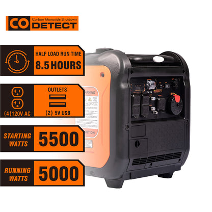 GENMAX Generator，EPA Compliant, Eco-Mode Feature, Ultra Lightweight for Backup Home Use & Camping