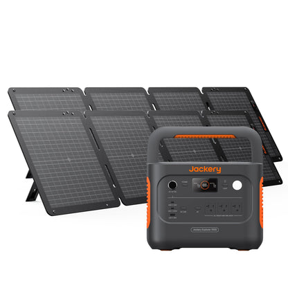 Jackery Explorer 1000 v2 Portable Power Station,1070Wh LiFePO4 Battery,1500W AC/100W USB-C Output, 1 Hr Fast Charge, Solar Generator for Camping,Emergency, RV, Off-Grid Living(Dune White)
