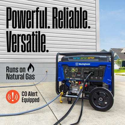 Westinghouse 13500 Peak Watt Dual Fuel Home Backup Portable Generator, Remote Electric Start, Transfer Switch Ready, Gas and Propane Powered
