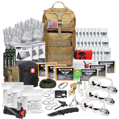 EVERLIT 72-Hour Emergency Bug Out Bag Survival Kit for Earthquakes, Hurricanes & Floods