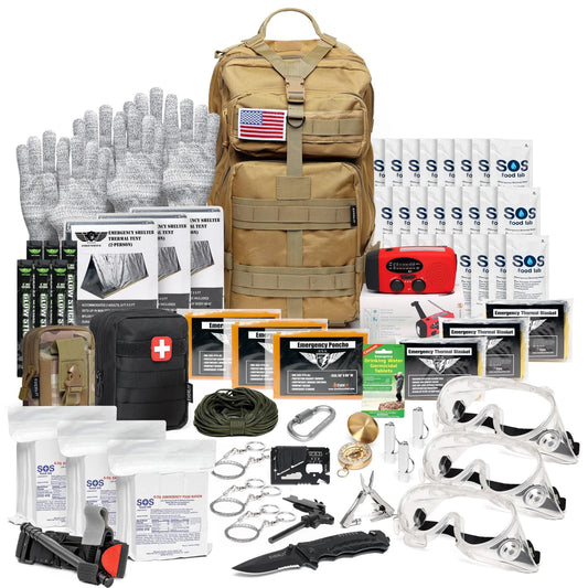 EVERLIT 72-Hour Emergency Bug Out Bag Survival Kit for Earthquakes, Hurricanes & Floods