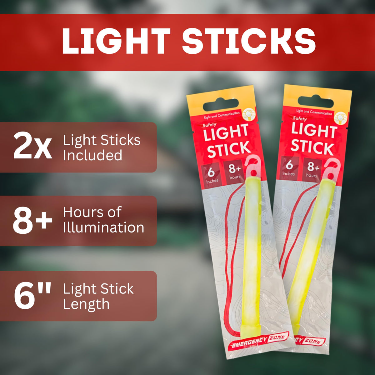 Emergency Zone Power Outage Emergency Kit - Items to Provide Light in Durable Nylon Pouch