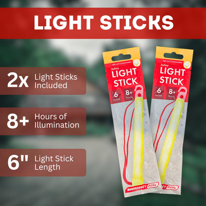 Emergency Zone Power Outage Emergency Kit - Items to Provide Light in Durable Nylon Pouch