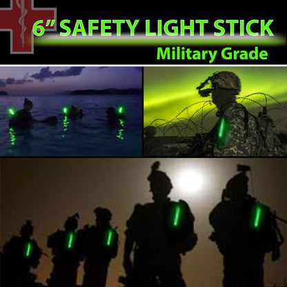 25 Green Glow Sticks, 6 in., Individually Packed with Lanyards, Up to 12-Hour Glow