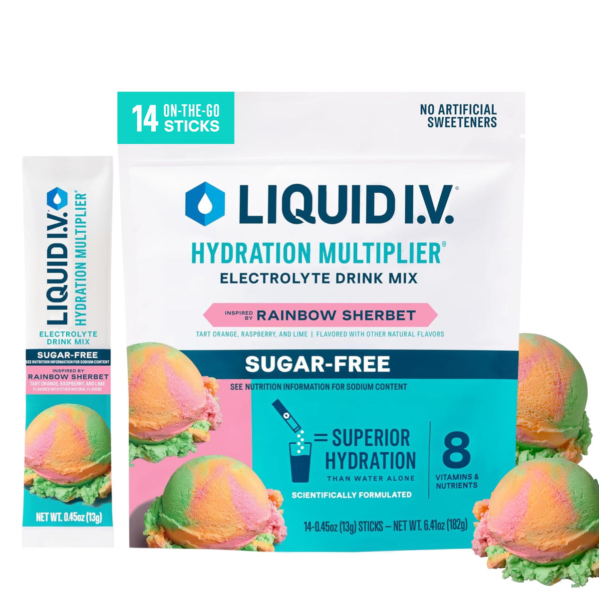 Liquid I.V. Sugar Free Electrolytes, Strawberry Watermelon, 14 Count
