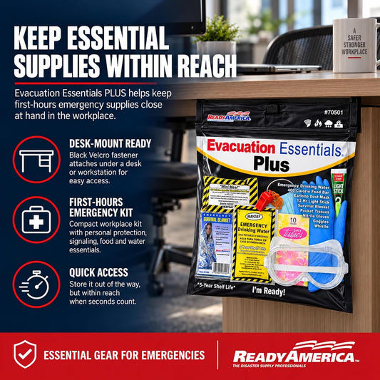 QuakeHold! 70501 1-Person Disaster Evacuation Essentials Plus Kit