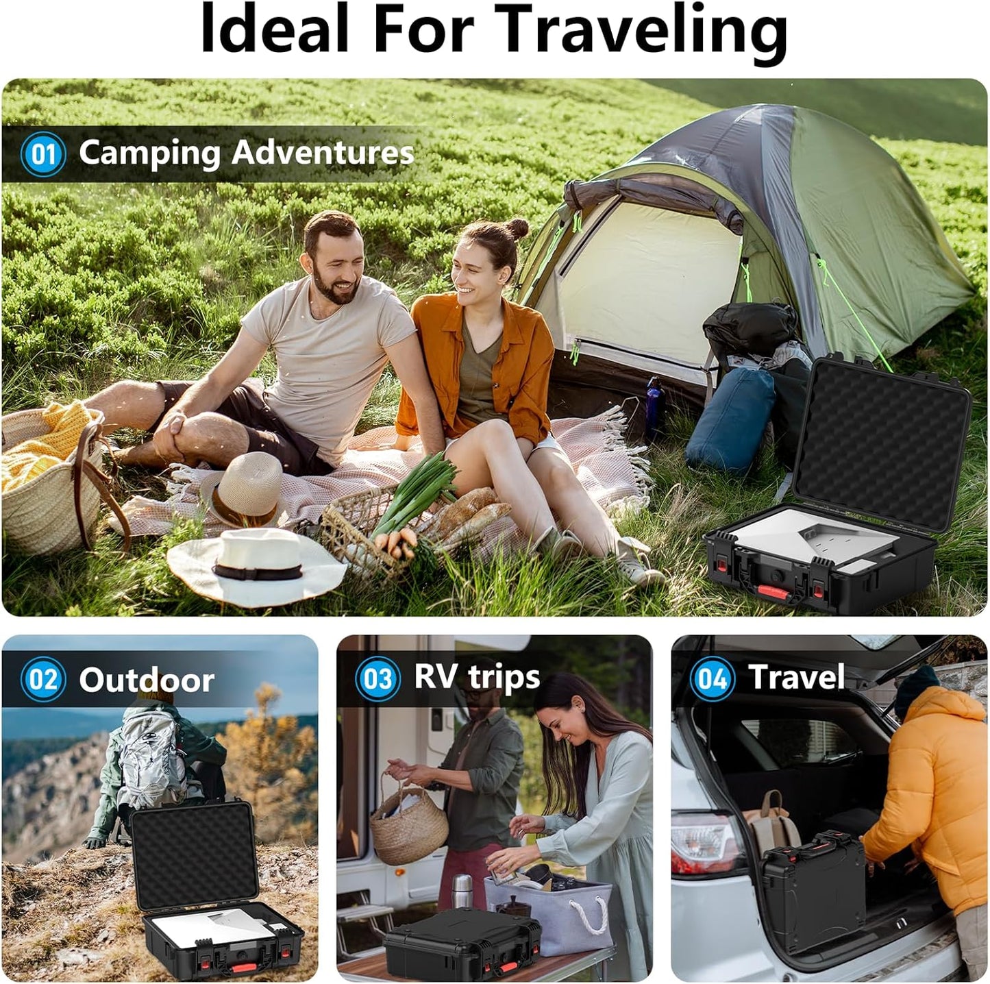 Starlink Mini Case, Waterproof Hard case Fits Star Link Mini Dish, Portable Shoulder Dual Carry Options with Precision Cut Foam For Starlink Accessories,Ideal for Travel and Camping