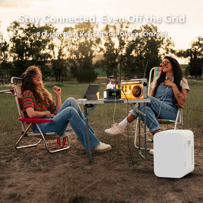 MARBERO Portable Power Station 88Wh Camping Lithium Battery Solar Generator Fast Charging with AC Outlet 120W Peak Power Bank(Solar Panel Optional) for Home Backup Outdoor Emergency RV Van Hunting