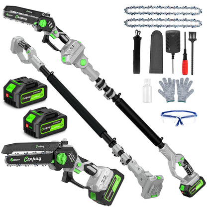 CEEPUY Mini Chainsaw Cordless,6 Inch Portable Electric Chainsaw with Automatic Oiler/Security Lock/Battery Powered Small Handheld Saw for Trees Branches Trimming,Wood Cutting, Gifts for Men Women
