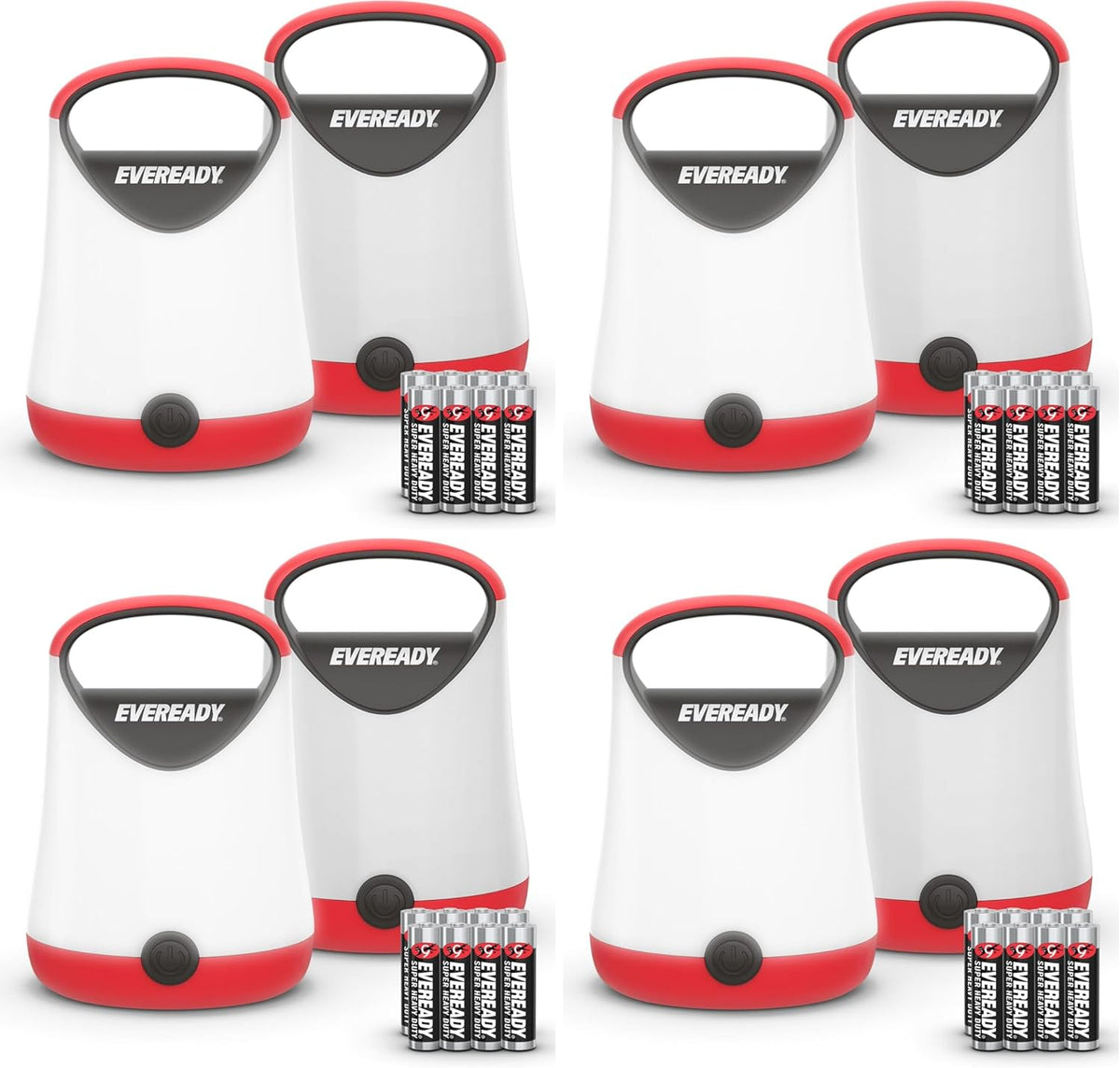 Eveready LED Camping Lantern X-250, 2-Pack, Water-Resistant, 100-Hour Runtime