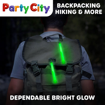 Party City Multicolor Glow Sticks Bulk Pack 6”- 12pk Glow in the Dark Sticks for Kids, Waterproof Camping Survival Ultra Bright Emergency Light Stick with String, Neon Glowsticks Party Supplies Favors