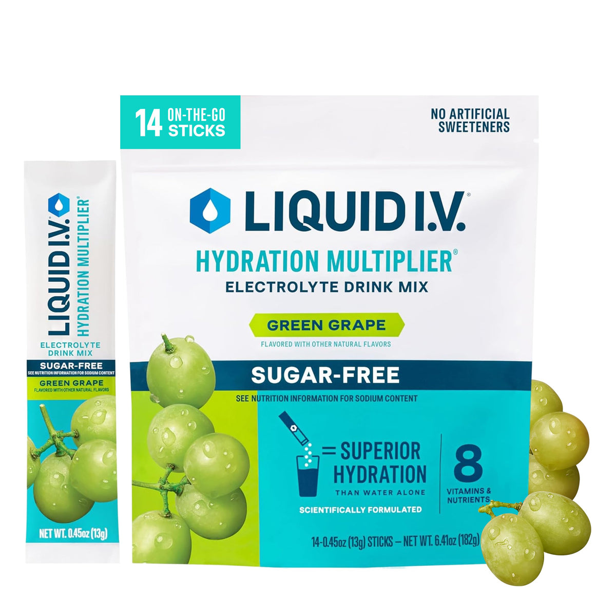 Liquid I.V. Sugar Free Electrolytes, Strawberry Watermelon, 14 Count