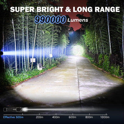 Cinlinso Flashlight High Lumens Rechargeable 2 Pack, 90000 Lumen Super Bright Led Flashlights with 7 Light Modes, IPX6 Waterproof, Powerful Handheld Flash Light for Camping Home Emergencies