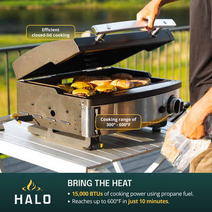 HALO Elite4B Outdoor Griddle, 4-Burner, 720 sq. in. Wind-Resistant Propane Cooking Surface