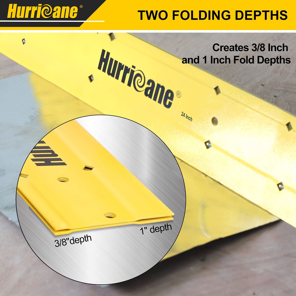 HURRICANE 18-Inch Sheet-Metal Folding Tool, HVAC Metal Seamer with 3/8- & 1-Inch Folds