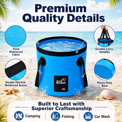 3 Gallon 4 Pack Collapsible Bucket, Foldable Water Bucket with Handles, Portable Camping Buckets for Fishing, Hiking, Cleaning, Outdoor & Travel Use (Multicolor)