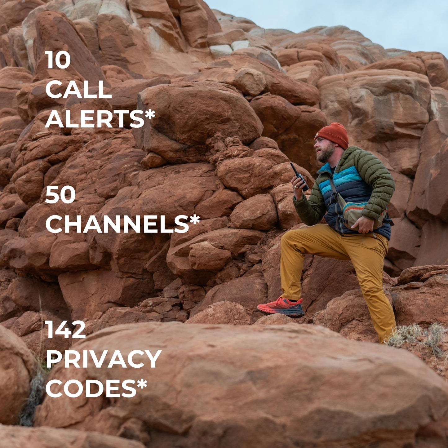 Midland GXT1000X3VP4 GMRS Two-Way Radio (50-Channel, Long Range, 142 Privacy Codes, SOS, NOAA, Rechargeable Nickle Battery, Black/Silver, 3-Pack)