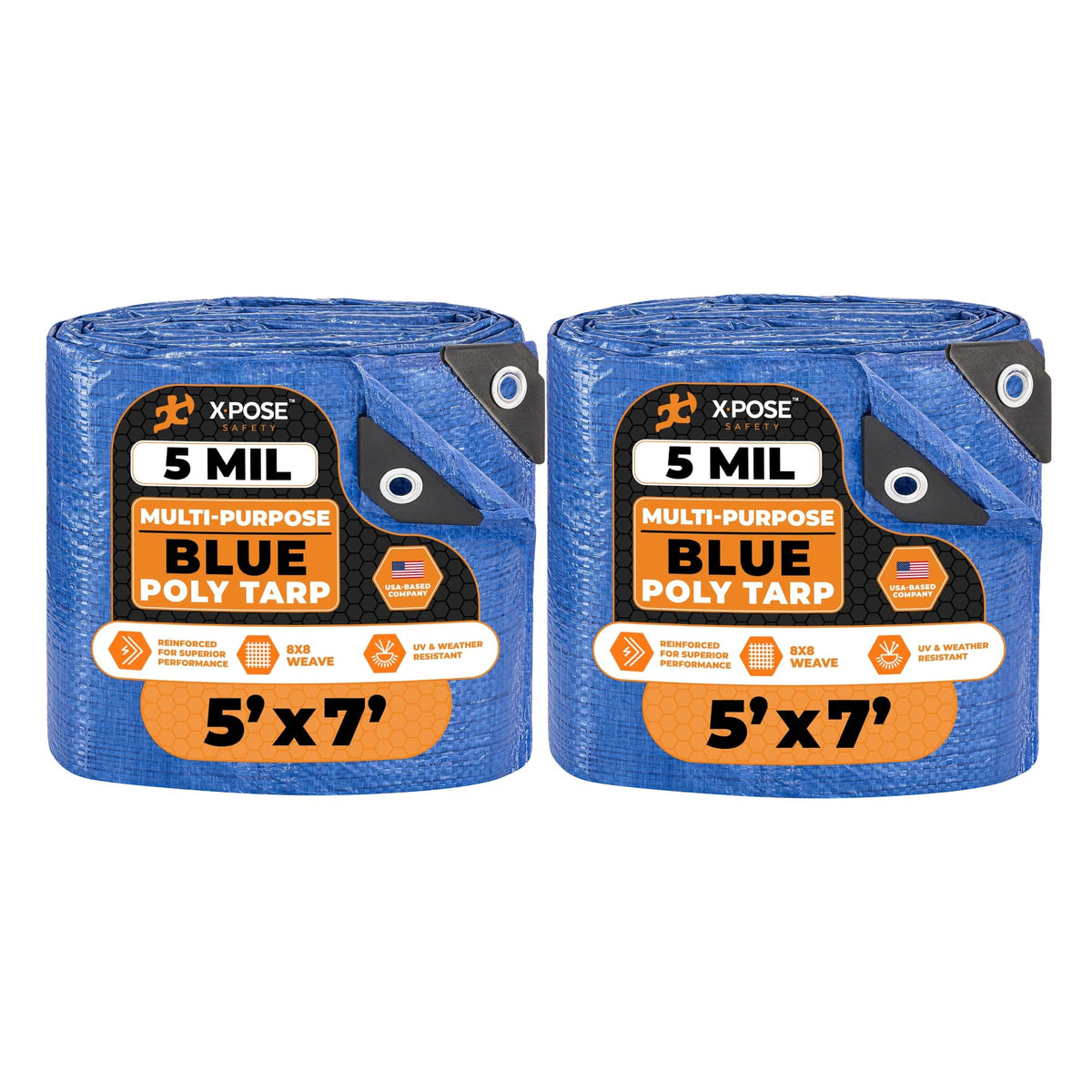 Better Blue Poly Tarp, 10 × 18 ft, 5 mil Polyethylene Protective Cover