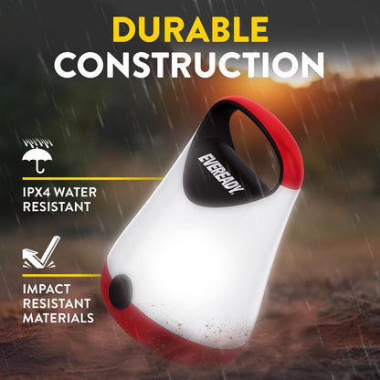 Eveready LED Camping Lantern X-250, 2-Pack, Water-Resistant, 100-Hour Runtime
