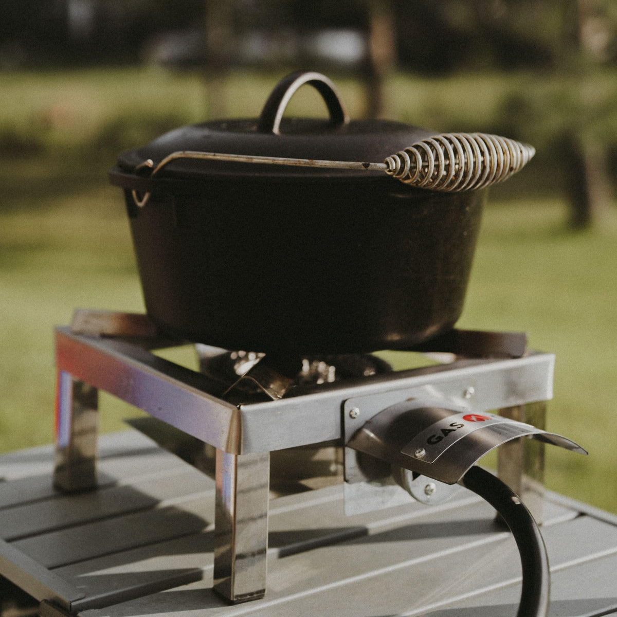 GasOne High-Pressure Propane Burner with Heat Shield & Guard for Outdoor Cooking