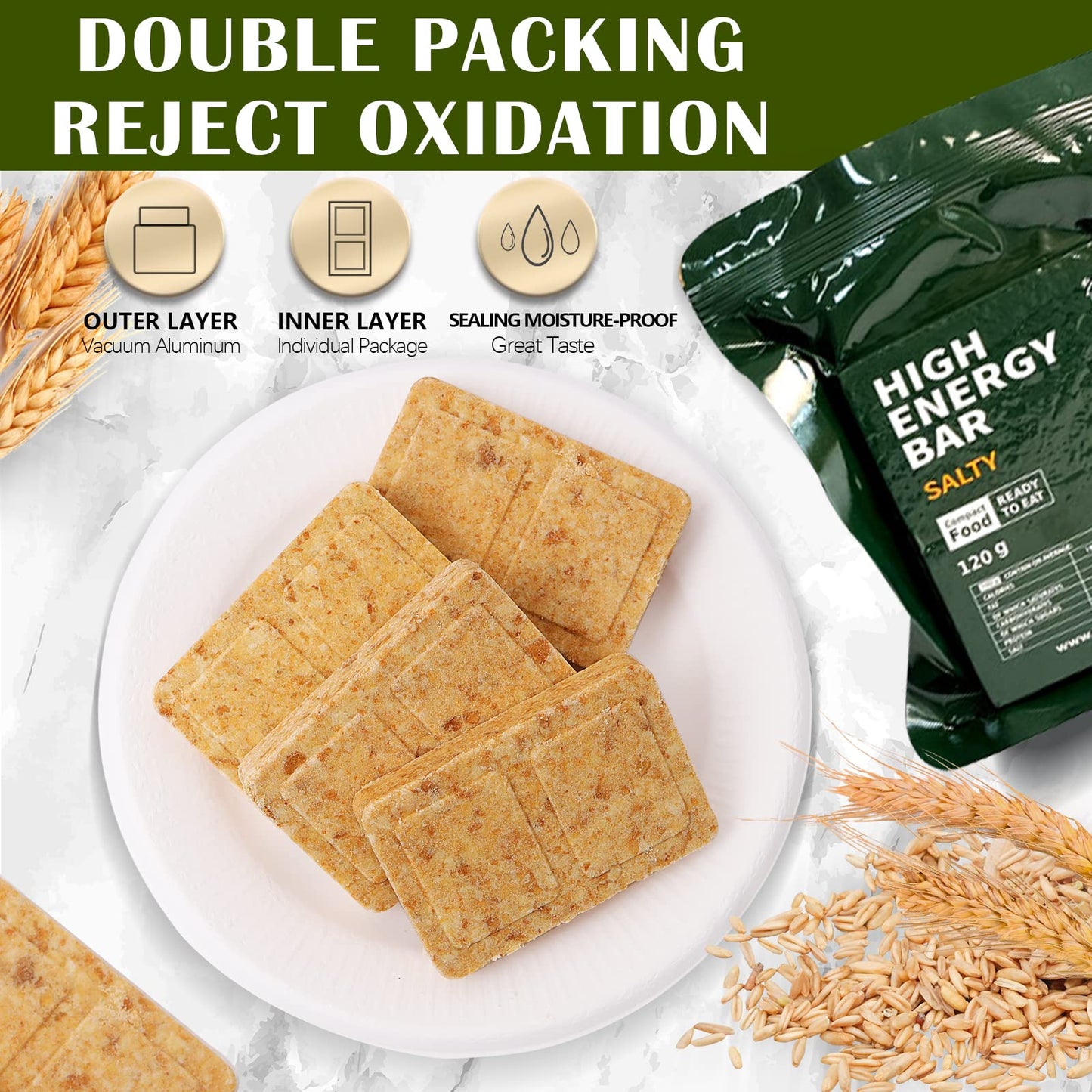 Emergency Food Ration Bars, Chocolate Flavor Survival Tabs Supply for Outdoor Camping Emergency Snowstorm Earthquake Disaster Preparedness Kit With Long Self Life 12 Count