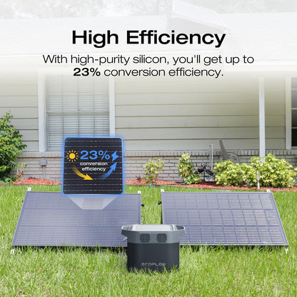 EF ECOFLOW Solar Generator Delta 2 with 220W Solar Panel, 1024Wh LFP(LiFePO4) Battery, 1800W AC/100W USB-C Output, Fast Charging Portable Power Station for Home Backup Power, Camping & RVs