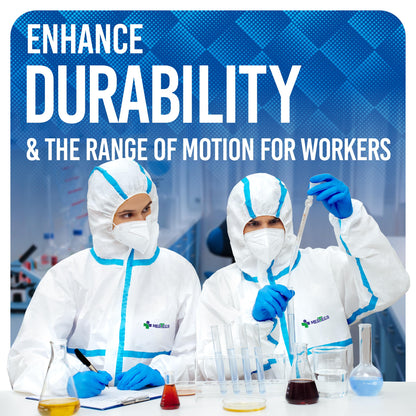 Medtecs Disposable Coverall Suits, Medical Protective PPE, 6 Sizes