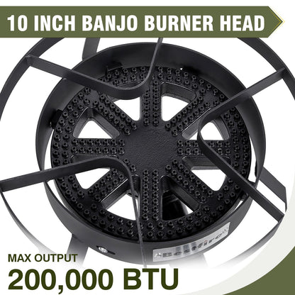 Bestfire 3 Burners Camping Stove for Cooking Outdoor, 225,000 BTU Propane Burners with Ignition wire&Removable Legs, Temperature Control Knobs and 20 PSIG High Pressure Regulator for BBQ