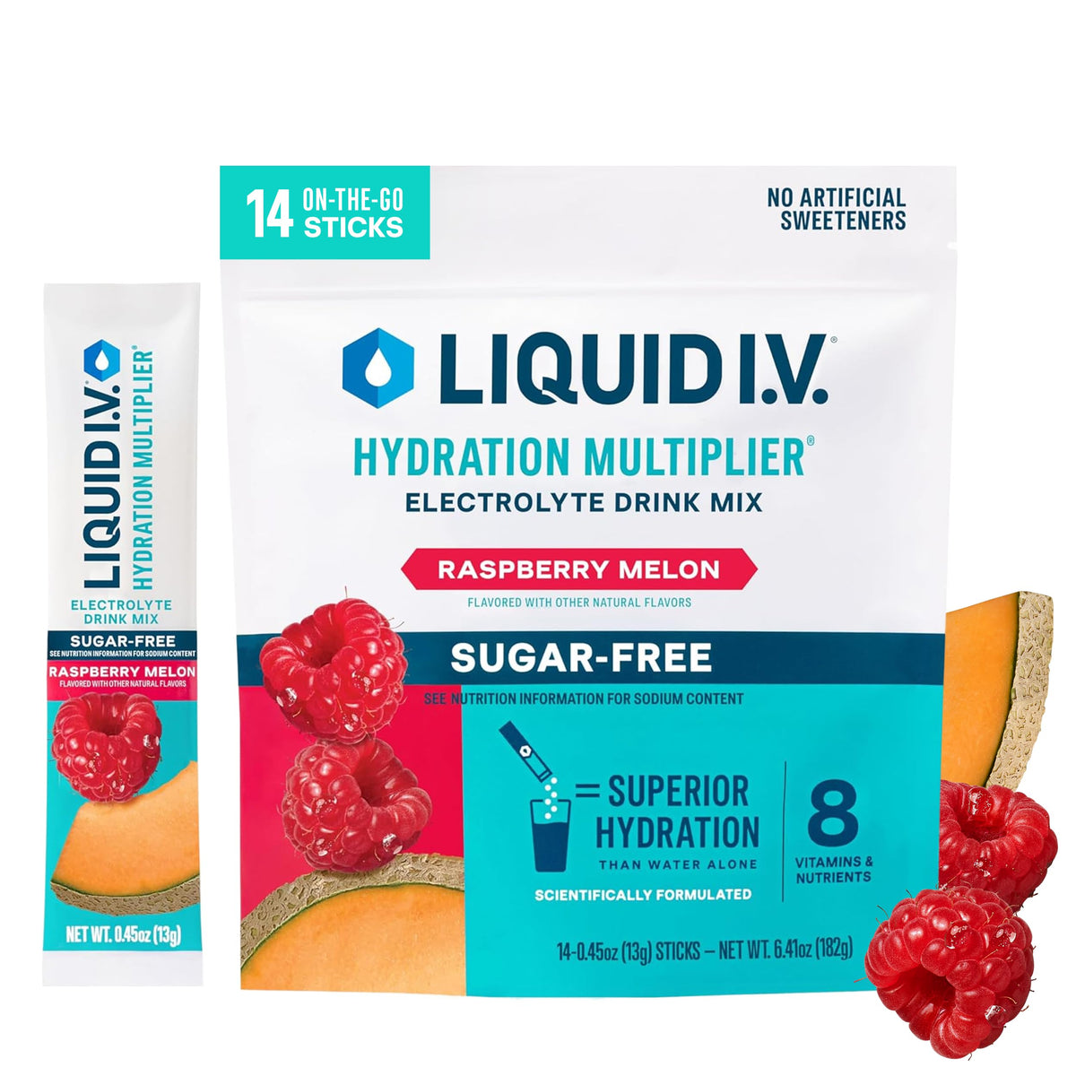 Liquid I.V. Sugar Free Electrolytes, Strawberry Watermelon, 14 Count