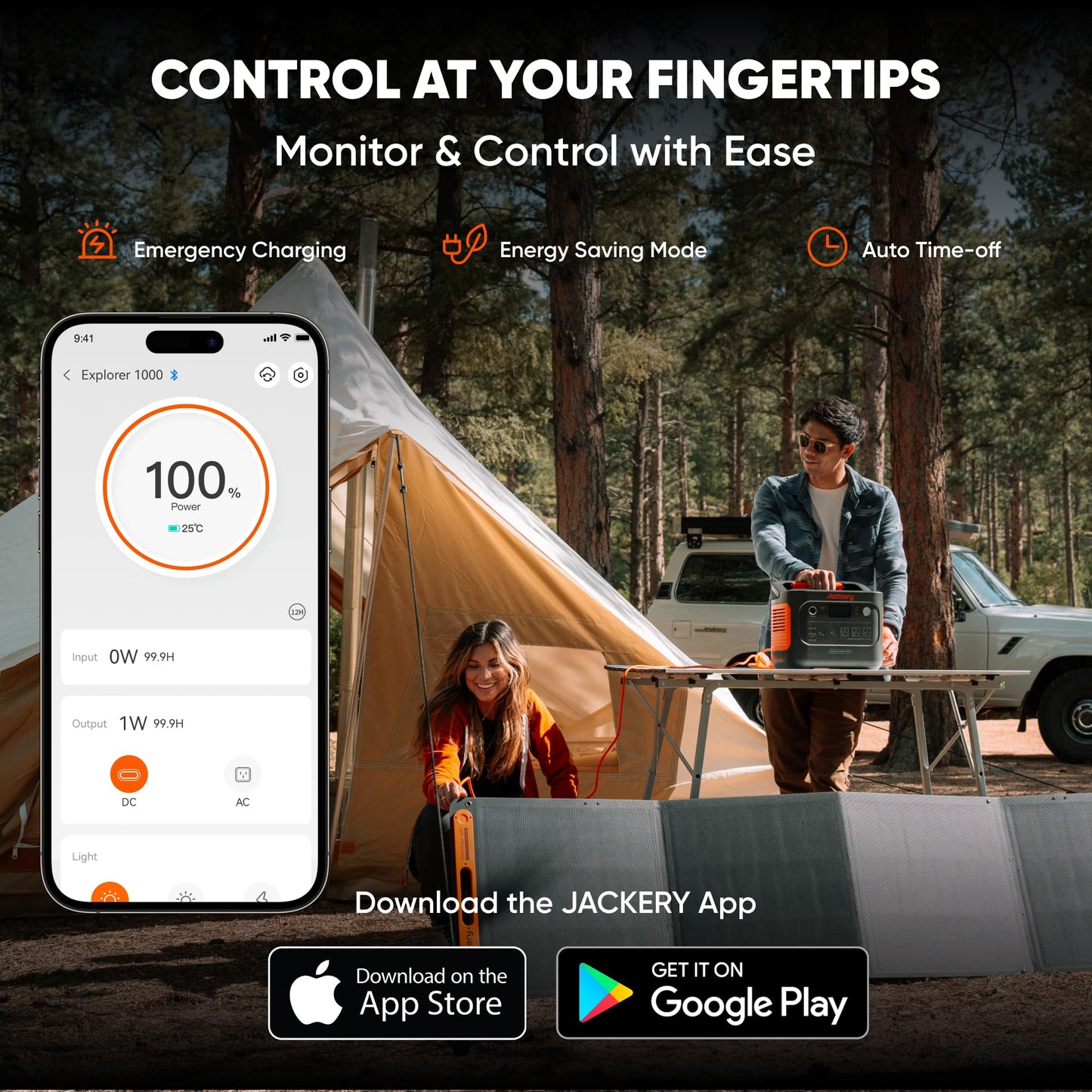 Jackery Explorer 1000 v2 Portable Power Station,1070Wh LiFePO4 Battery,1500W AC/100W USB-C Output, 1 Hr Fast Charge, Solar Generator for Camping,Emergency, RV, Off-Grid Living(Dune White)