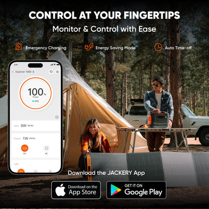 Jackery Explorer 1000 v2 Portable Power Station,1070Wh LiFePO4 Battery,1500W AC/100W USB-C Output, 1 Hr Fast Charge, Solar Generator for Camping,Emergency, RV, Off-Grid Living(Dune White)