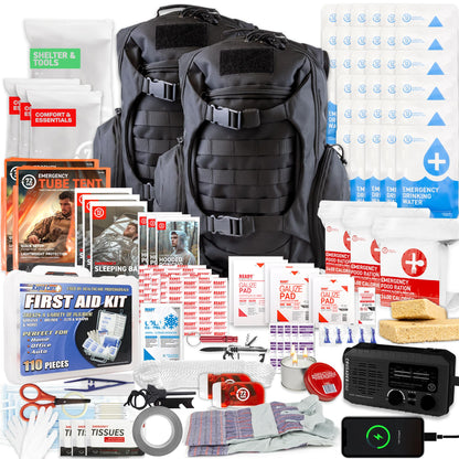 72 HRS Deluxe 72-Hour Emergency Survival Kit, Bag, First Aid, Water & Food