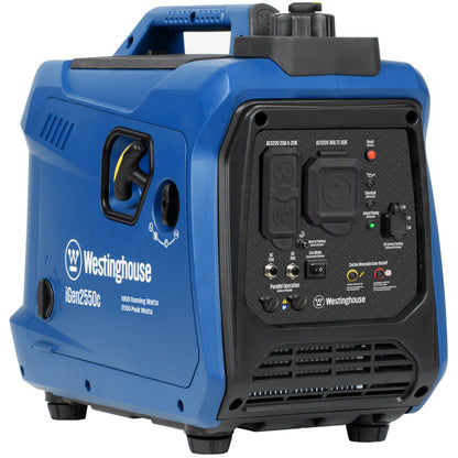 Westinghouse 2550 Peak Watt Super Quiet & Lightweight Portable Inverter Generator, RV Ready 30A Outlet, Gas Powered, Parallel Capable, Long Run Time,Blue