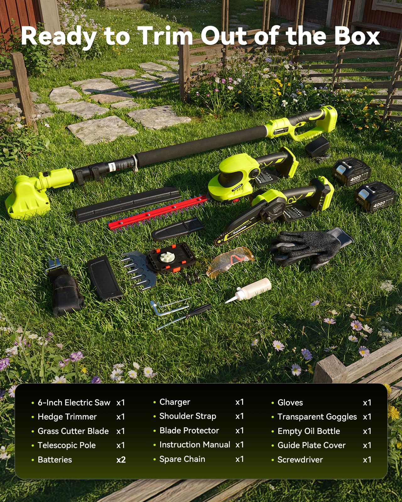 Mini Chainsaw Cordless, 8 Inch & 6 Inch Electric Chainsaw Battery Powered, 1000W Brushless Handheld Power Chain Saw with 2 Batteries, Small Tree Saw for Branch Trimming Wood Cutting