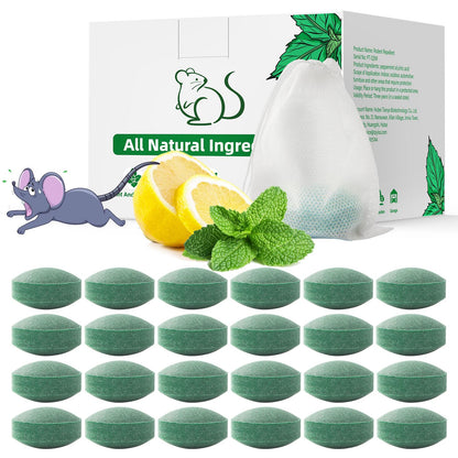 Pest Rodent Repellent,18 Pack Peppermint Oil Repellent for Mouse Rats Spider Roach Ant Squirrel Pest Control Indoor & Outdoor, Natural Mice Deterrent Replace Trap Poisoning Family & Pet Safe Green