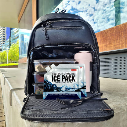 Reusable Ice Packs for Coolers Long Lasting Gel Freezer Packs for Lunch Bags Cooler Backpack Lunch Box for Camping & Picnics (9.8"x9.8"x4P)