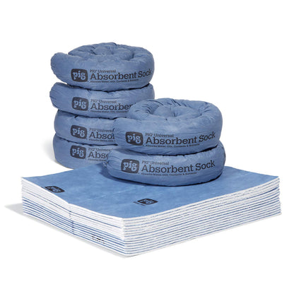 PIG Water Absorbing Kit - 10-Gallon Absorbency per kit - Blue - PM50491